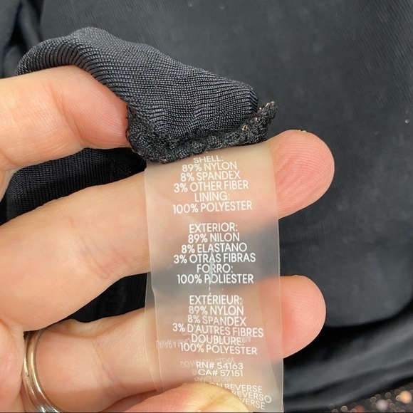 Calvin Klein Plus Metallic Dot Surplice Copper Gold Long Sleeve Sheath Dress - Picture 10 of 11